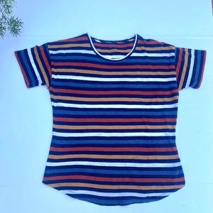 Madewell Stripped Colorful T-SHIRT  Size L